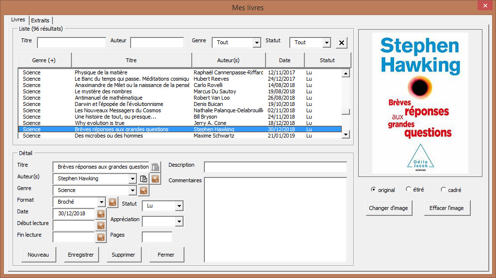 Gestion de collection de livres